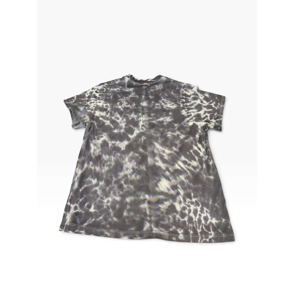 Lululemon Cates Tee Marble Dye Graphite Grey Short Sleeve Relaxed Fit Shirt